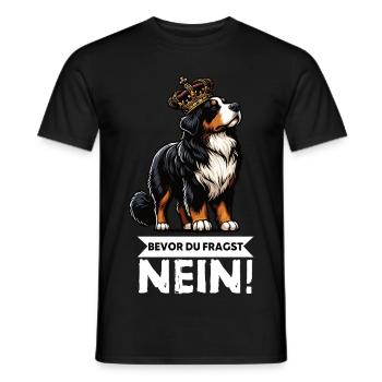 Before you ask Bernese Mountain Dog Mountain Dogs - Men's T-Shirt - black - Front - AI Model Male 178 light (178cm)