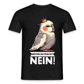 Before You Ask Cockatiel Cockatiels - Men's T-Shirt - black - Front - AI Model Male 178 light (178cm)