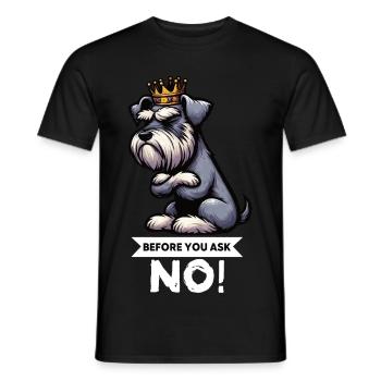 Avant que vous ne demandiez Schnauzer Riesenschnauzer - T-shirt homme - noir - Devant - AI Model Male 178 light (178cm)
