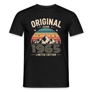 Juni 1965 – Legende der Gipfel und Berge - Männer T-Shirt - Schwarz - Vorne - AI Model Male 178 light (178cm)
