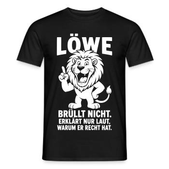 Sternzeichen Löwe Geschenk witzig Besserwisser  - Männer T-Shirt - Schwarz - Vorne - AI Model Male 178 light (178cm)