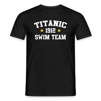 Titanic Swim Team 1912 - Men's T-Shirt - black - Front - AI Model Male 178 light (178cm)