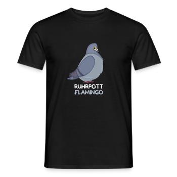 Ruhrpott Flamingo Ruhrgebiet lustiges Design - Männer T-Shirt - Schwarz - Vorne - AI Model Male 178 light (178cm)