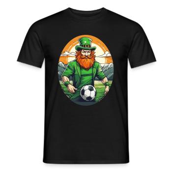 Football Trèfle de la Saint-Patrick - T-shirt homme - noir - Devant - AI Model Male 178 light (178cm)