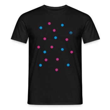 smiley and confetti - Männer T-Shirt - Schwarz - Vorne - AI Model Male 178 light (178cm)
