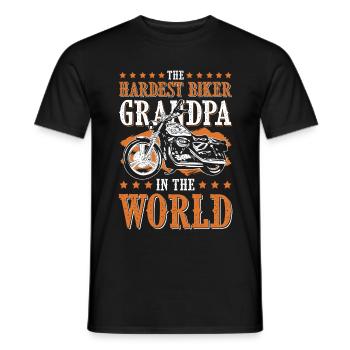 Grand-père de motard moto - T-shirt homme - noir - Devant - AI Model Male 178 light (178cm)