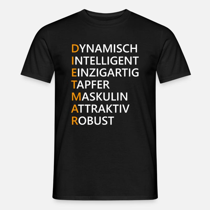 Dietmar Name Geschenk - Männer T-Shirt - Schwarz