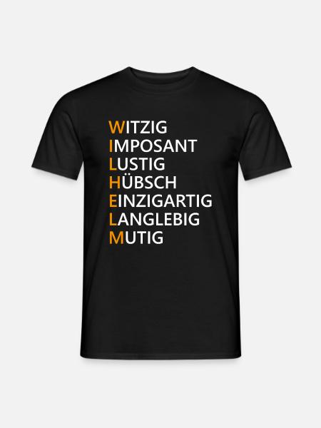 Wilhelm Name Geschenk - Männer T-Shirt - Schwarz