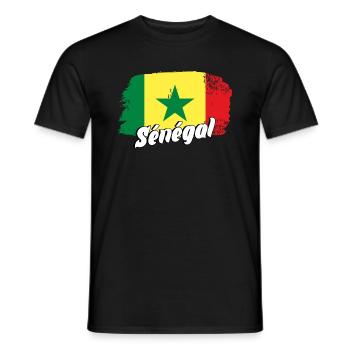 Sénégal - T-shirt homme - noir - Devant - AI Model Male 178 light (178cm)