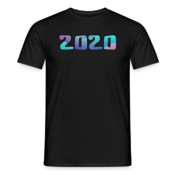 Birthday Gift 2020 Vintage 2020 Retro 2020 - Men's T-Shirt - black - Front - AI Model Male 178 light (178cm)