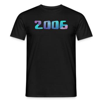 Birthday Gift 2006 Vintage 2006 Retro 2006 - Men's T-Shirt - black - Front - AI Model Male 178 light (178cm)