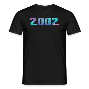 Geburtstagsgeschenk 2002 Jahrgang 2002 Retro 2002 - Männer T-Shirt - Schwarz - Vorne - AI Model Male 178 light (178cm)