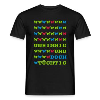 cadeau compétent absurde disant papillon - T-shirt homme - noir - Devant - AI Model Male 178 light (178cm)