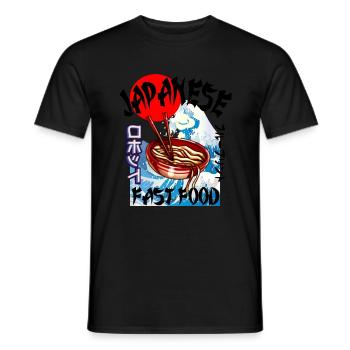 Fast Food Stripverhaal - Heren T-shirt - zwart - Voor - AI Model Male 178 light (178cm)