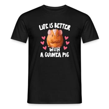 La vie est meilleure avec la mère cochonne - T-shirt homme - noir - Devant - AI Model Male 178 light (178cm)