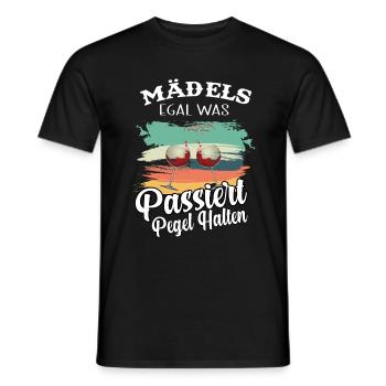 Mädels Egal Was Passiert Pegel Halten - T-shirt homme - noir - Devant - AI Model Male 178 light (178cm)
