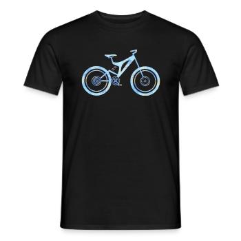 VTT bleu - T-shirt homme - noir - Devant - AI Model Male 178 light (178cm)