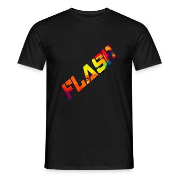 Flash - Men's T-Shirt - black - Front - AI Model Male 178 light (178cm)