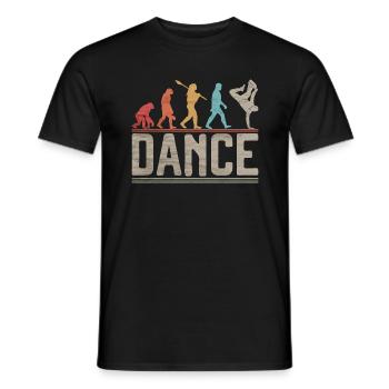 Breakdance Evolution B-boy B-Girl Hip Hop Dance - Men's T-Shirt - black - Front - AI Model Male 178 light (178cm)