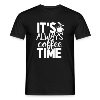 It's Always Coffee Time - Men's T-Shirt - black - Front - AI Model Male 178 light (178cm)