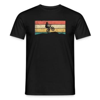 Mountain Biking Bike Mountain Bike - Men's T-Shirt - black - Front - AI Model Male 178 light (178cm)