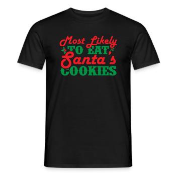 Les plus susceptibles de manger les biscuits du Père Noël - Noël - T-shirt homme - noir - Devant - AI Model Male 178 light (178cm)