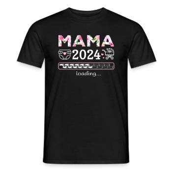Femme enceinte 2024 Chargement de la mère enceinte - T-shirt homme - noir - Devant - AI Model Male 178 light (178cm)