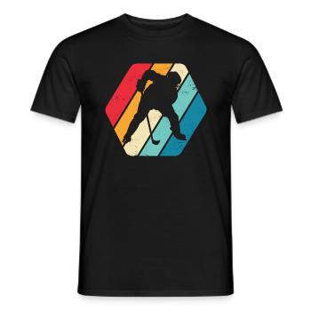 Eishockey Sport Spiel Mannschaft Retro - Männer T-Shirt - Schwarz - Vorne - AI Model Male 178 light (178cm)