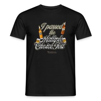 Malt Whisky T Shirt Spruch Maltiple Choice - T-shirt homme - noir - Devant - AI Model Male 178 light (178cm)
