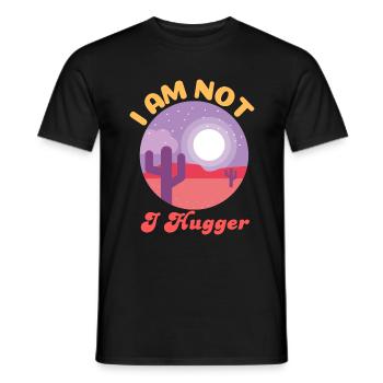 Ich bin kein Umarmer Hemd Lustiger Vintage Kaktus - Männer T-Shirt - Schwarz - Vorne - AI Model Male 178 light (178cm)