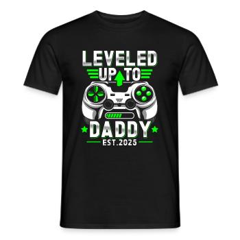 Promu papa en 2025 - T-shirt homme - noir - Devant - AI Model Male 178 light (178cm)
