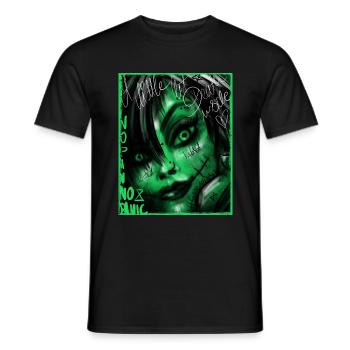 Demonic Girl - Little Death - Männer T-Shirt - Schwarz - Vorne - AI Model Male 178 light (178cm)