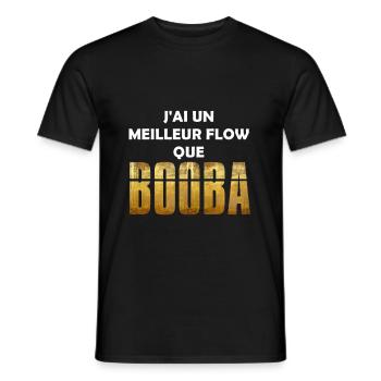 J'ai un meilleur flow que Booba - T-shirt homme - noir - Devant - AI Model Male 178 light (178cm)
