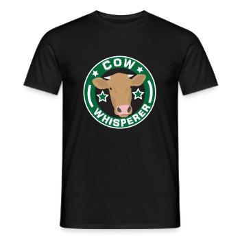 Lustige Kuh Flüsterer Bauern Landwirtschaft Kühe Milch Geschenk - Männer T-Shirt - Schwarz - Vorne - AI Model Male 178 light (178cm)