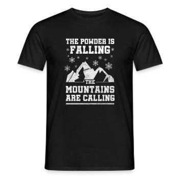 Ski Skiing Mountains Winter Sports Cold Ares Ski - Men's T-Shirt - black - Front - AI Model Male 178 light (178cm)