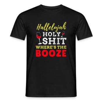 Drôle de citation de Noël Noël Vin Cadeau - T-shirt homme - noir - Devant - AI Model Male 178 light (178cm)