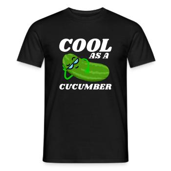 Gurke Vegan Sour schwangeres Geschenk - Männer T-Shirt - Schwarz - Vorne - AI Model Male 178 light (178cm)
