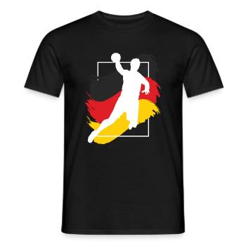 Maillot de foot handball Allemagne - T-shirt homme - noir - Devant - AI Model Male 178 light (178cm)