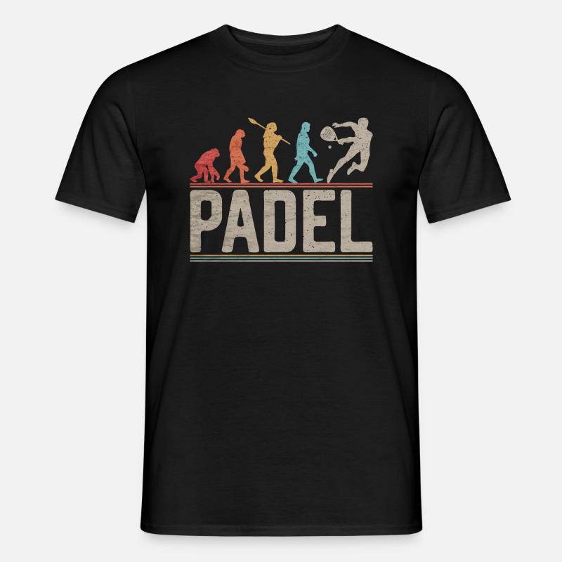 Padel Evolution regalo per giocatori di padel - T-shirt uomo - nero