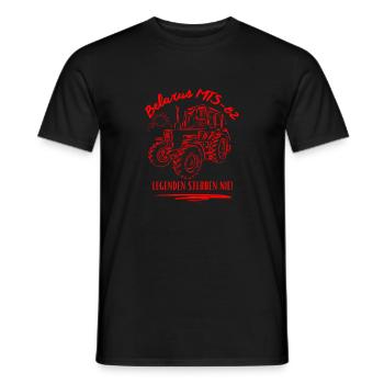 Belarus MTS-82 / GDR Agricultural Machinery - Men's T-Shirt - black - Front - AI Model Male 178 light (178cm)