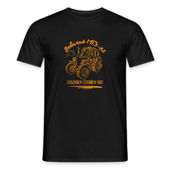 Belarus MTS-82 / GDR Agricultural Machinery - Men's T-Shirt - black - Front - AI Model Male 178 light (178cm)