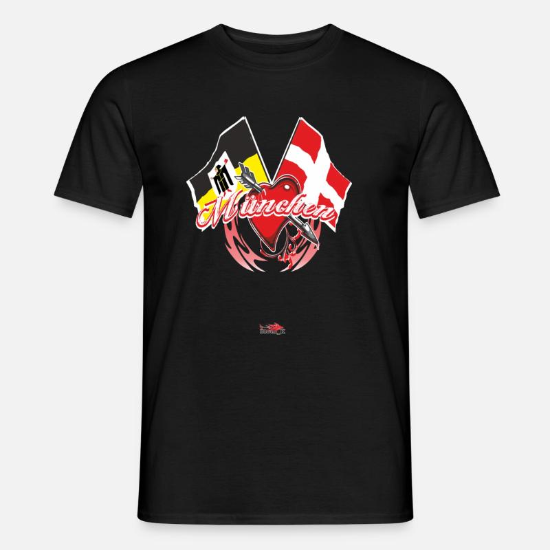 Afficher le drapeau - Munich - T-shirt homme - noir
