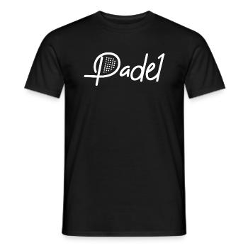 Padel Tennis Padel Club Padel-Tennis Paddle - Men's T-Shirt - black - Front - AI Model Male 178 light (178cm)