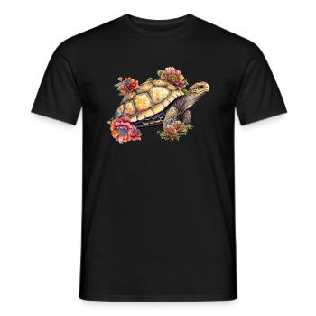 Pretty turtle - Men's T-Shirt - black - Front - AI Model Male 178 light (178cm)