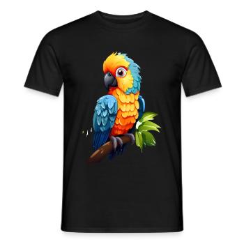 Cute Parrot Baby - Men's T-Shirt - black - Front - AI Model Male 178 light (178cm)