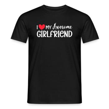 Paare Liebe Herz Freund Geschenkidee Beziehung - Männer T-Shirt - Schwarz - Vorne - AI Model Male 178 light (178cm)