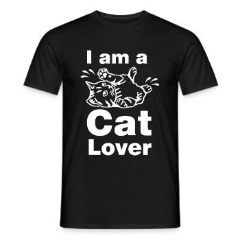 Amateurs de chats / Amis chats - T-shirt homme - noir - Devant - AI Model Male 178 light (178cm)