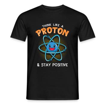 Proton science chemistry chemist gift - Men's T-Shirt - black - Front - AI Model Male 178 light (178cm)