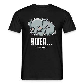 Se détendre - T-shirt homme - noir - Devant - AI Model Male 178 light (178cm)