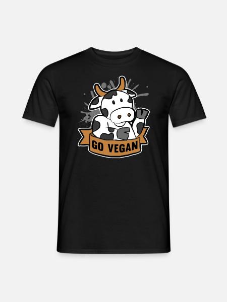 Go Vegan - Männer T-Shirt - Schwarz